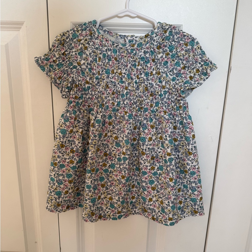 Zara Floral Smocked Baby Dress